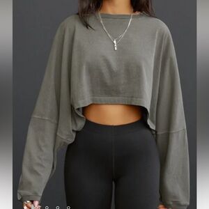 Joah Brown Slouchy Crop Long Sleeve